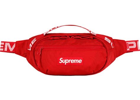 supreme waist bag red fake|what color is a false supreme.